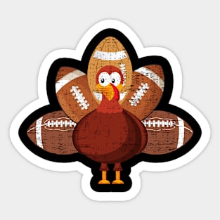 Funny turkey football for thanksgiving holiday season Sticker